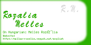 rozalia melles business card